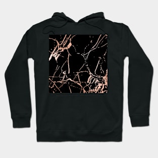 Black Rose-Gold Marble Hoodie